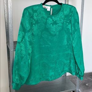 Vintage emerald green Worthington blouse